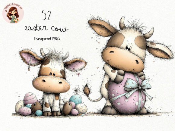 Bringing Whimsy to Life with Easter Cow Clipart