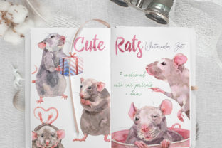 Cute Rats Watercolor Set: Charming Design Assets for 2020