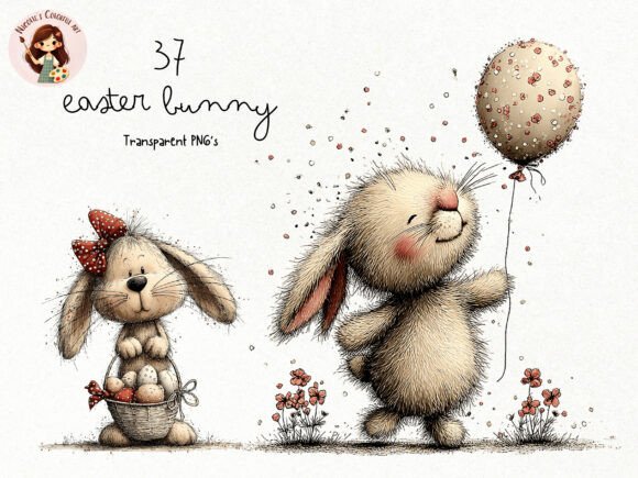 Easter Bunny Clipart PNG Bundle: Charming Designs for Spring Projects