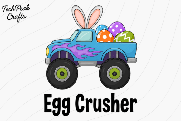 Egg Crusher Easter Truck PNG: A Design Asset That Delivers
