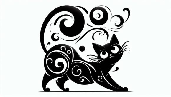 Playful Artistic Cat: Unleashing Creative Charm