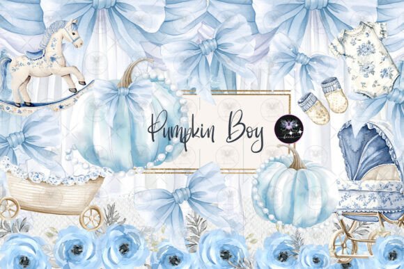 Pumpkin Boy Watercolor Clipart: Autumn Charm for Every Project