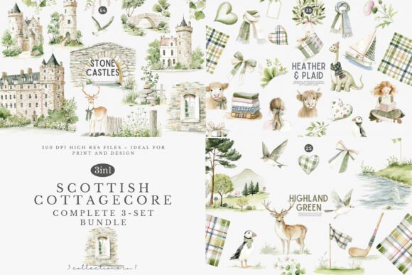 Scottish Cottage Core Clipart Bundle: A Designer’s Guide to Whimsical Charm