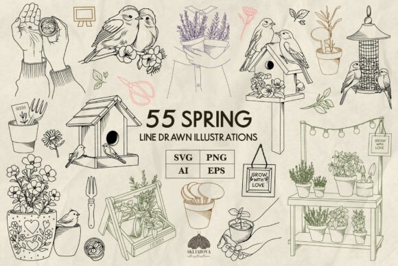 Spring Line Art Collection: Your New Favorite Design Toolkit