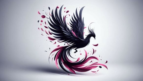 Unleash Bold Creativity with Black Magenta Phoenix