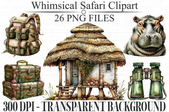 Whimsical Safari Clipart Bundle: Adventure Awaits